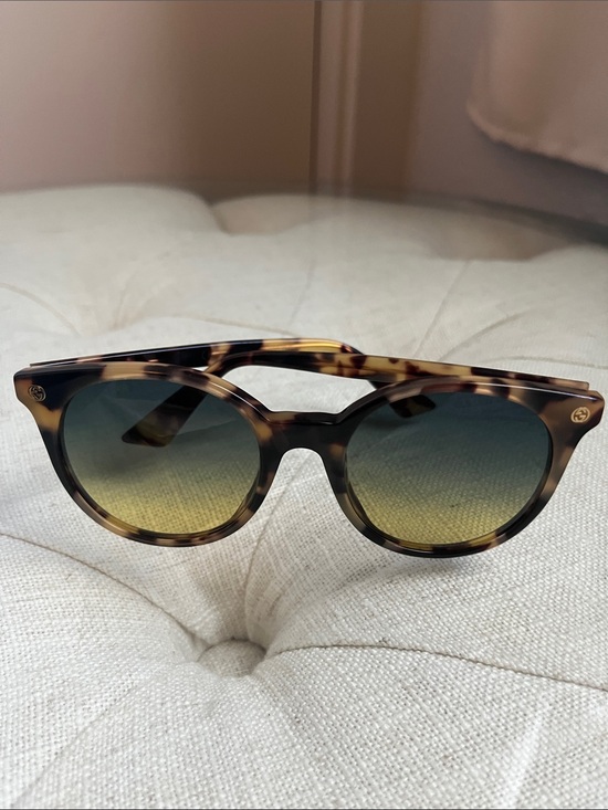 Gucci AR Tortoiseshell Round Women\'s Sunglasses - Brown/Amber Lenses Velvet Case main image 8